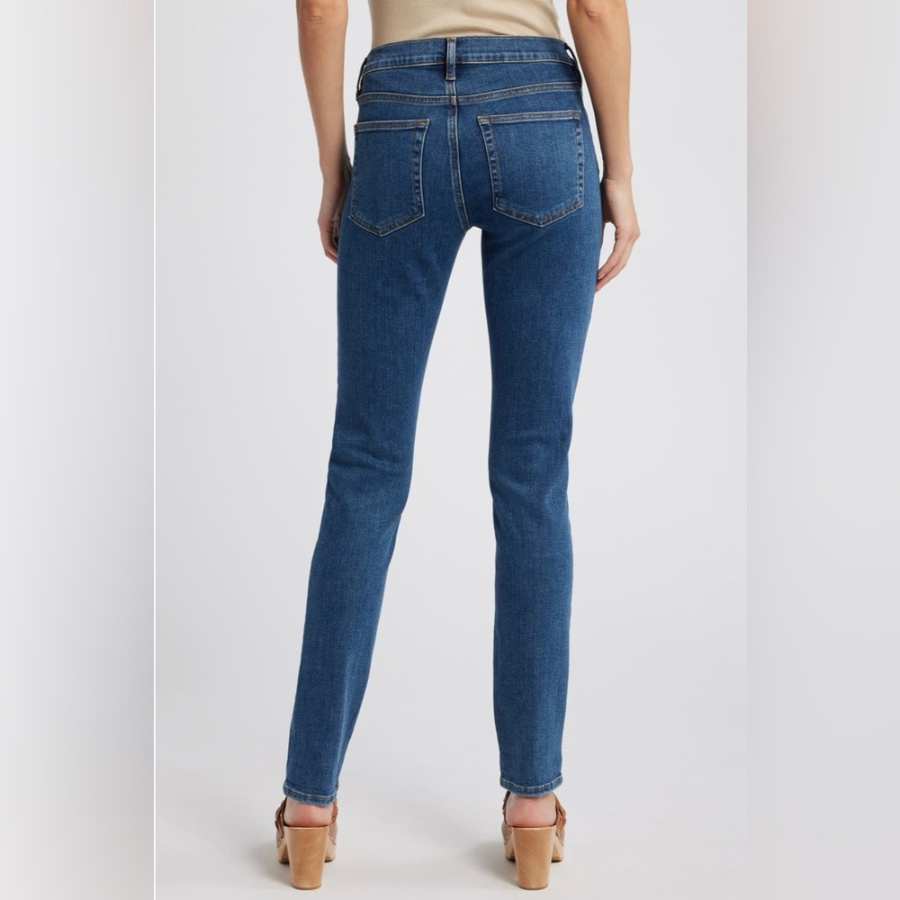 FRAME Le Garçon Low Rise Slim Leg Jeans - Medium Wash. Size 31. NWT - Picture 2 of 7